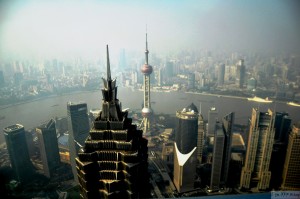 Widok z Shanghai World Financial